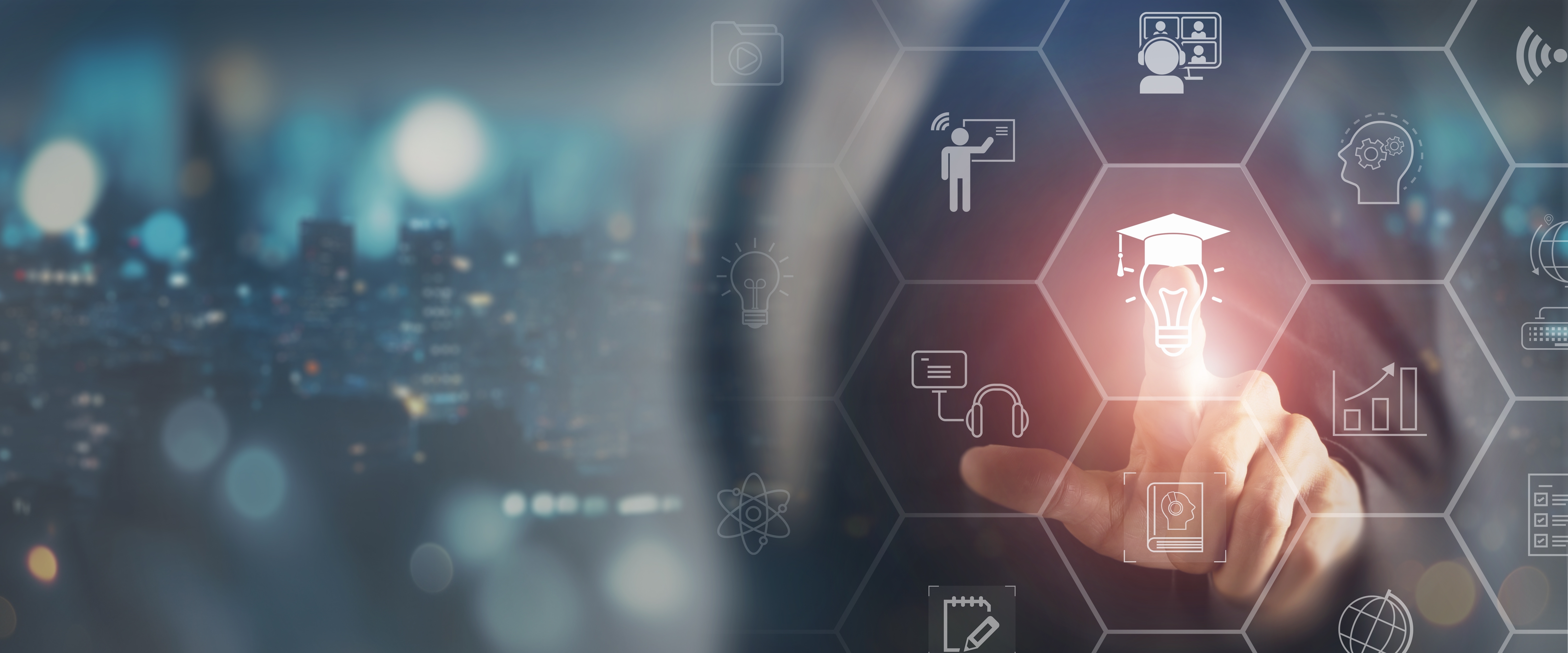 E,Learning,Technology,Concept.,Online,Education,,Webinar,,Online,Courses.,Ai